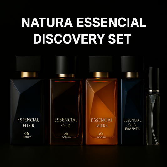 Natura Essencial Discovery Set: Natura Essencial Elixir 5ml+ Natura Essencial Oud 5ml+ Natura Essencial Mirra 5ml+ Natura Essencial Oud Pimienta 5ml